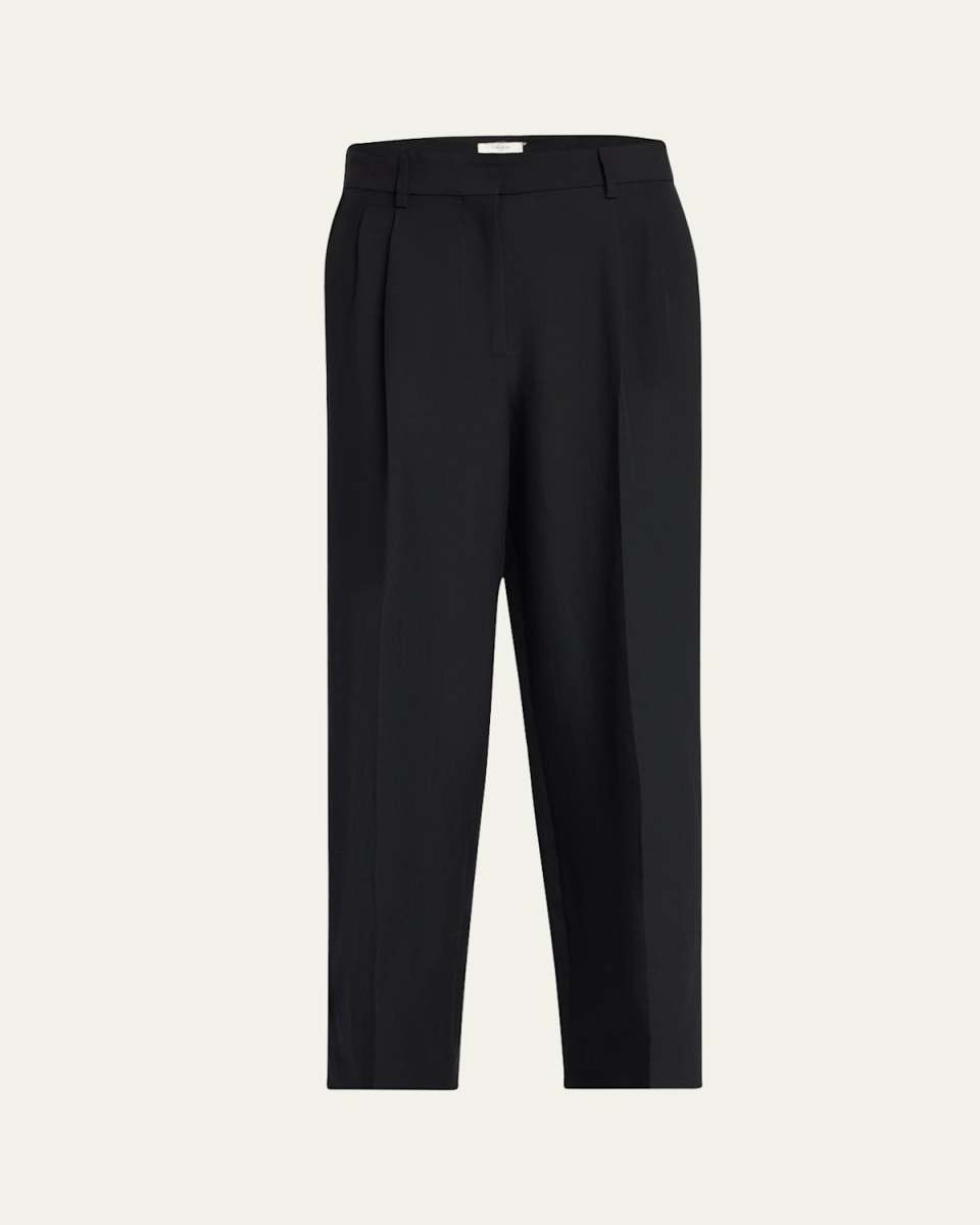 Lilas Pleated Straight-Leg Pants